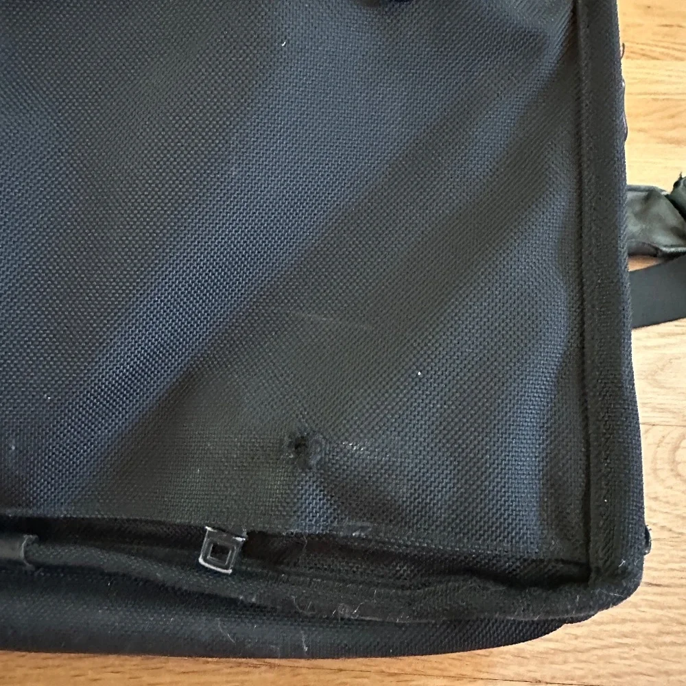 Tumi Alpha Expandable Black Nylon Satchel Crossbody